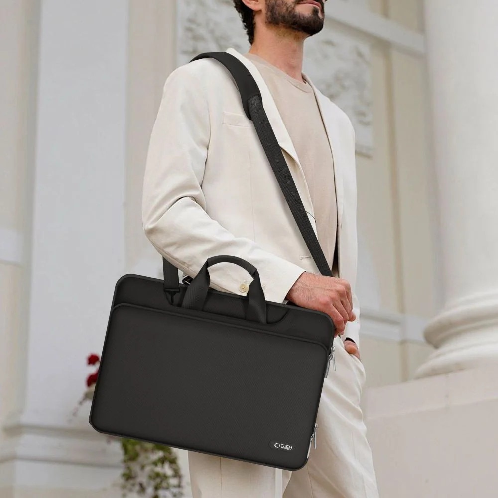 Geanta TECH-PROTECT Pocket Bag compatibila cu laptop 13/14 inch Black