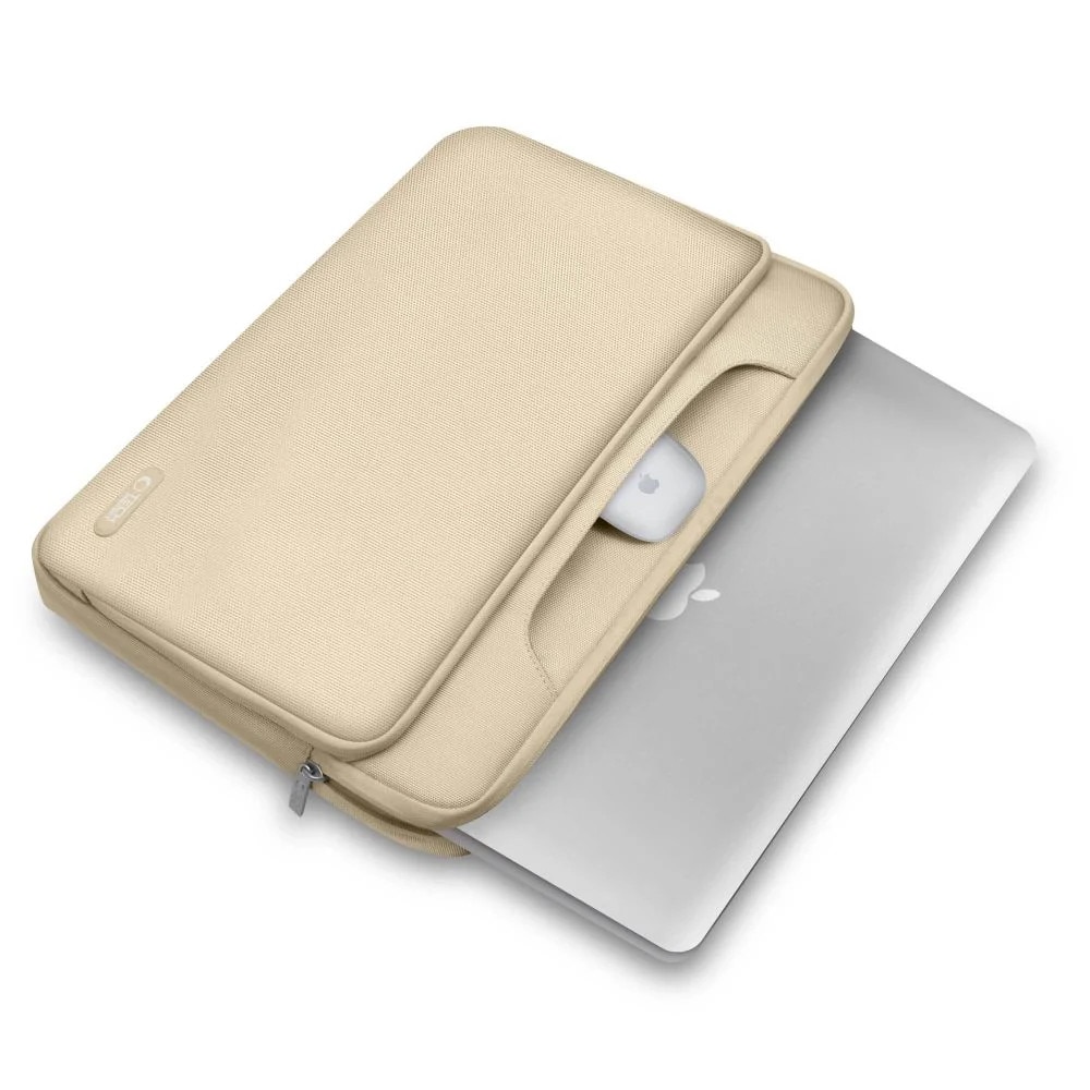 Geanta TECH-PROTECT Pocket Bag compatibila cu laptop 15/16 inch Beige