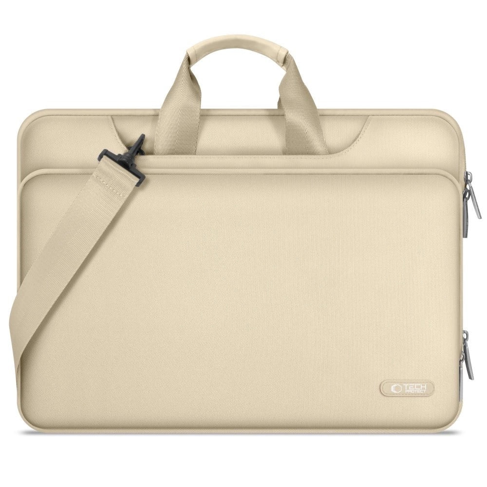 Geanta TECH-PROTECT Pocket Bag compatibila cu laptop 15/16 inch Beige
