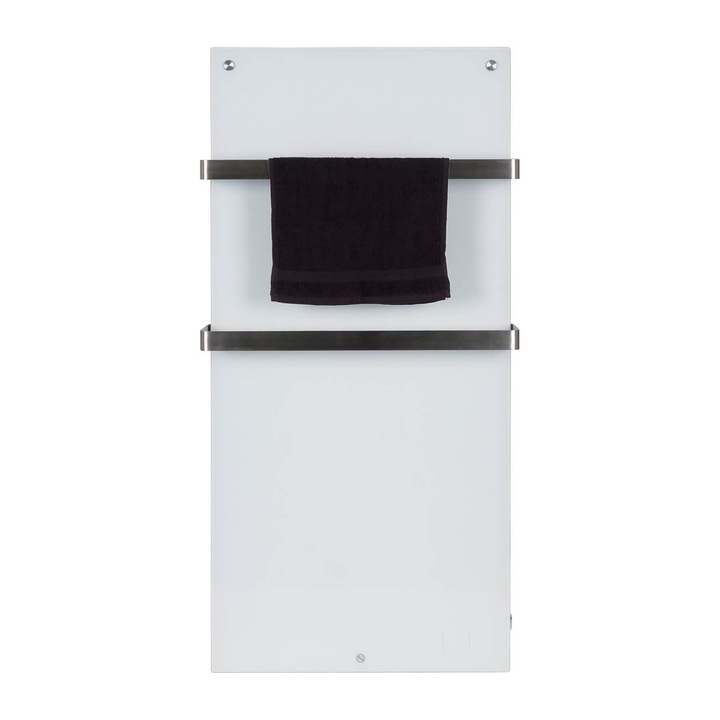 Incalzitor electric pentru baie port-prosop Eurom, Sani 1000 Wifi, cu infrarosu, control prin aplicatie, temperatura reglabila, timer, timer saptamanal, termostat, panou tactil, display LED, protectie impotriva supraincalzirii, alb