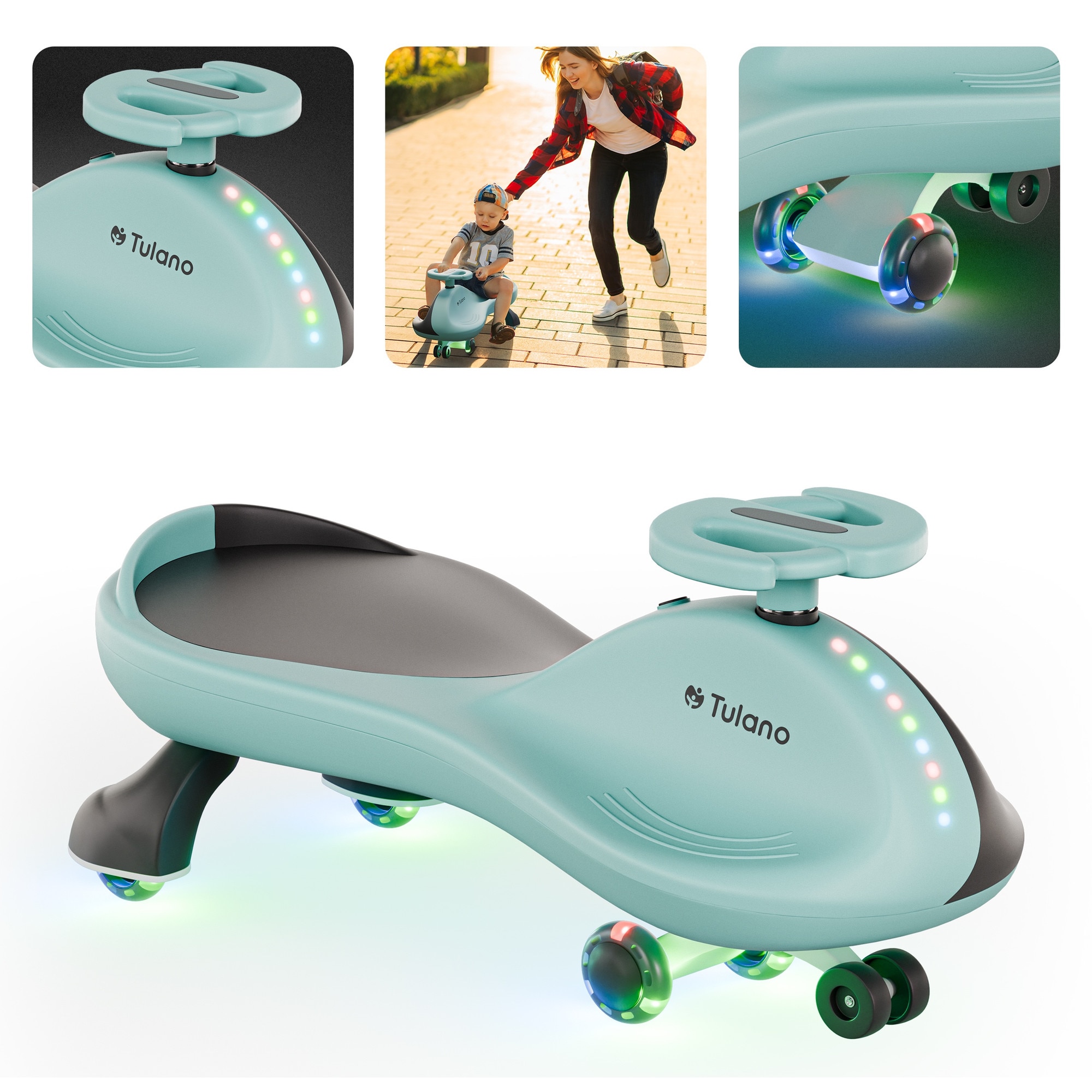 TWISTCAR Kindervoertuig, Kinderdraaiauto, Schommelauto voor Peuters, Speelgoedauto, Rijden door Stuurbeweging, Babyscooter, voor Kinderen vanaf 1 Jaar, Schuifvoertuig, Belastbaar tot 120 kg, Rood