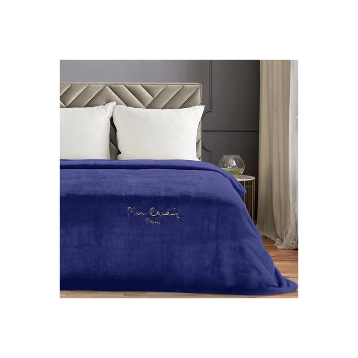 Cearceaf pat, Eurofirany, Albastru granat 220x240 cm - 700 g/m2
