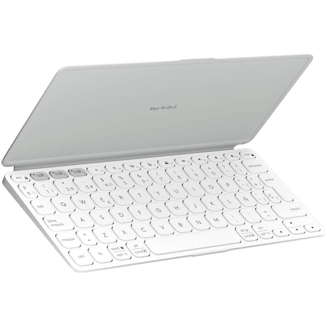 Tastatura Wireless Portabila Logitech Keys-To-Go 2, BT, Multidevice, MultiOS, Pale Grey