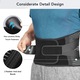 Centura Lombara Premium cu Pad, Suport vertical 360°, EvrikaUnity®, Marimea XXXL, Talie 120-135 cm, Negru, Unisex