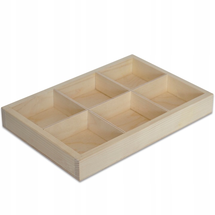 Faliú Fa, 6 Rekesszel, Creative Deco, 27, 5 x 18 x 4 cm, Kis Tároló Polc Nyomtatóhoz, Dekupázshoz, Tároláshoz és Dekoráláshoz