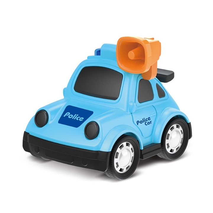 Oktatóautó gyerekeknek, aranyos dizájn, kék, 3-10 éves, bel- és kültéri használatra