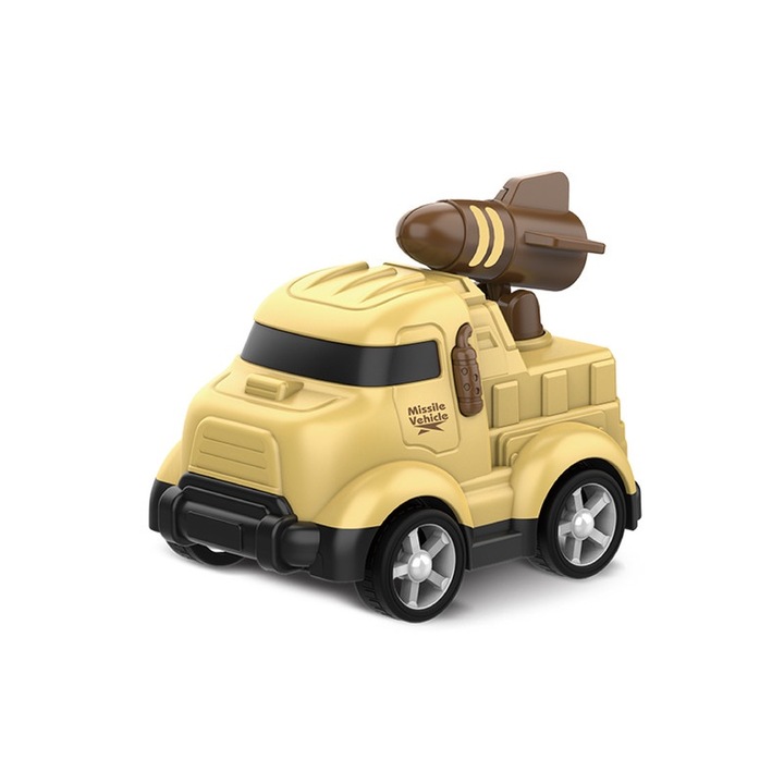 Oktatóautó, Modell szín, aranyos kivitel, környezetbarát anyag, sárga, 3-18 éves gyerekeknek