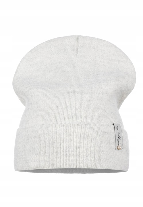 Дамска шапка Майка, светло сива, мека материя, универсален размер