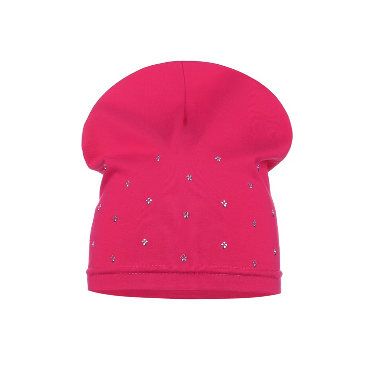 Шапка за момиче, Майка, розово, 46/50, 92% памук, 8% еластан