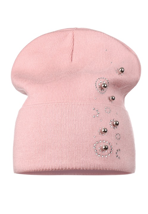 Дамска шапка бини, Майка, розова, 100% акрил, универсална