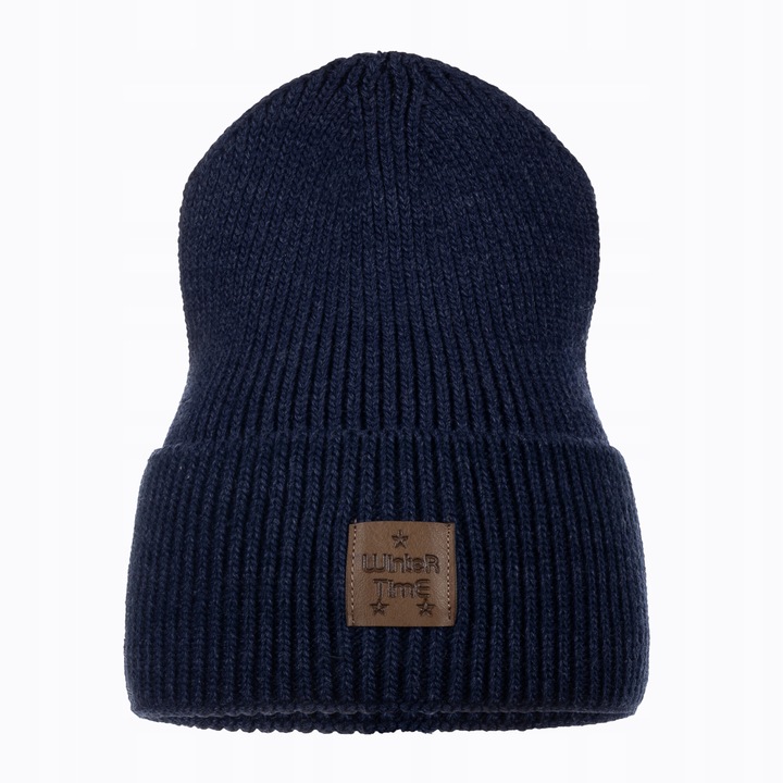 Caciula beanie unisex Majka, 100% acril, granat melanz, 24x23cm