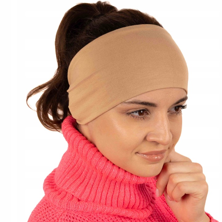 Дамска лента за глава, майка, тюрбан, карамел, универсална