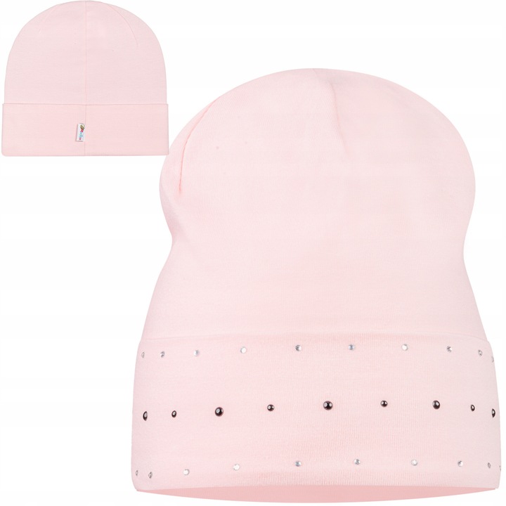 Детска шапка, Майка, праскова, 42/44, 92% памук, 8% еластан