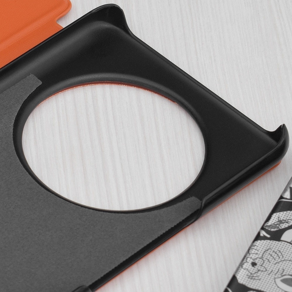 Husa pentru Honor Magic 7 Lite Tip Carte, S-View, Functie de Stand, Calitate Premium, Antisoc, Protectie Sporita, Portocaliu