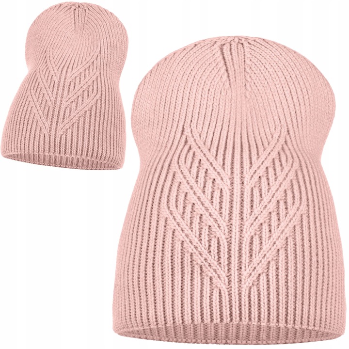 Дамска шапка Майка, светло розово, материал акрил, универсален размер