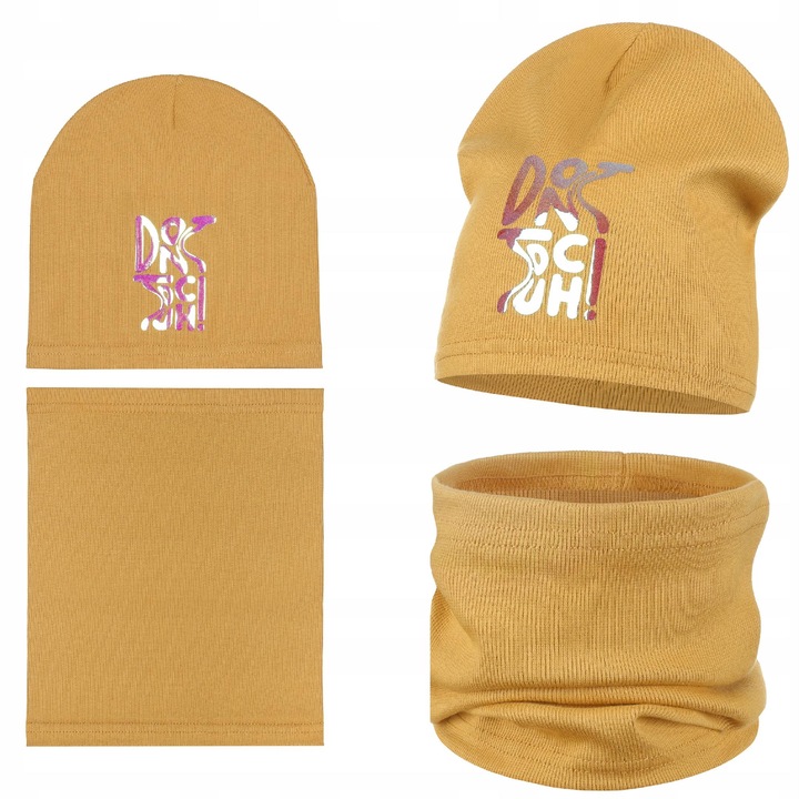 Детска шапка и шал Majka размер 48/52 95% памук комплект