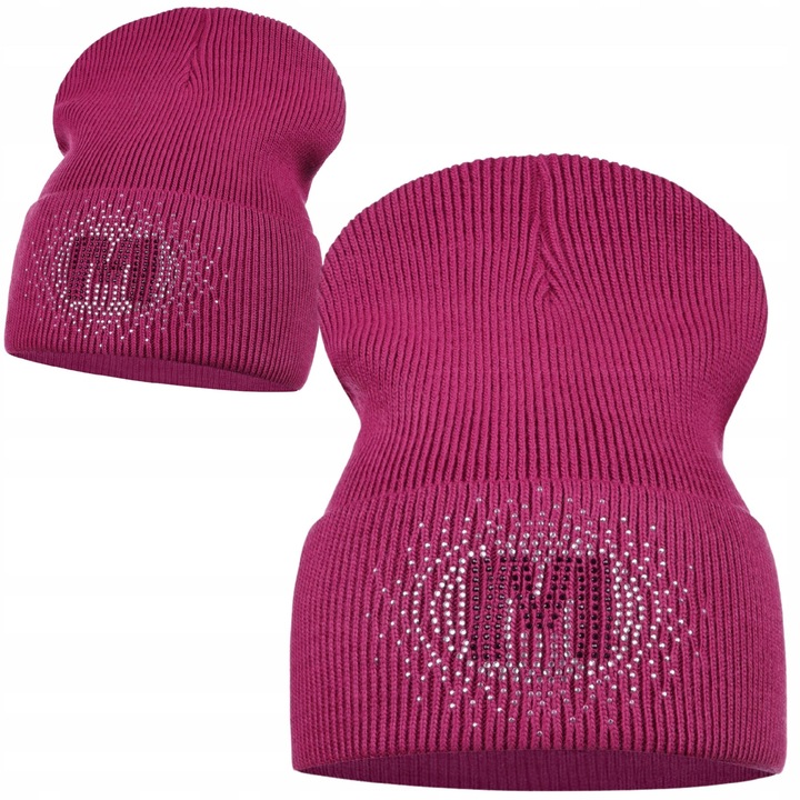 Майка дамска шапка фуксия бини мека материя универсален размер