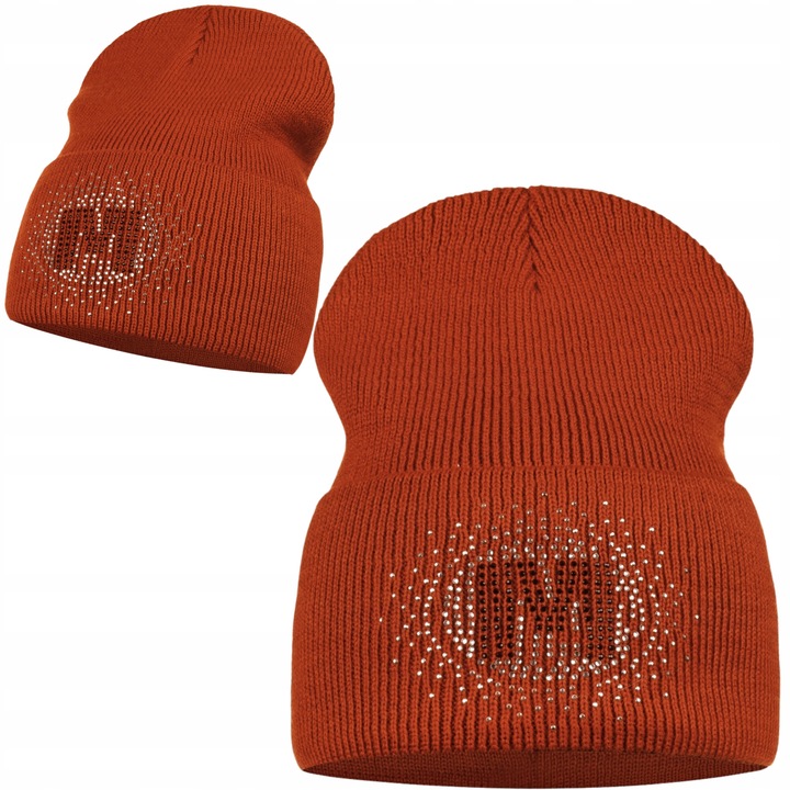 Дамска шапка бини Майка, руда, уни, 100% акрил