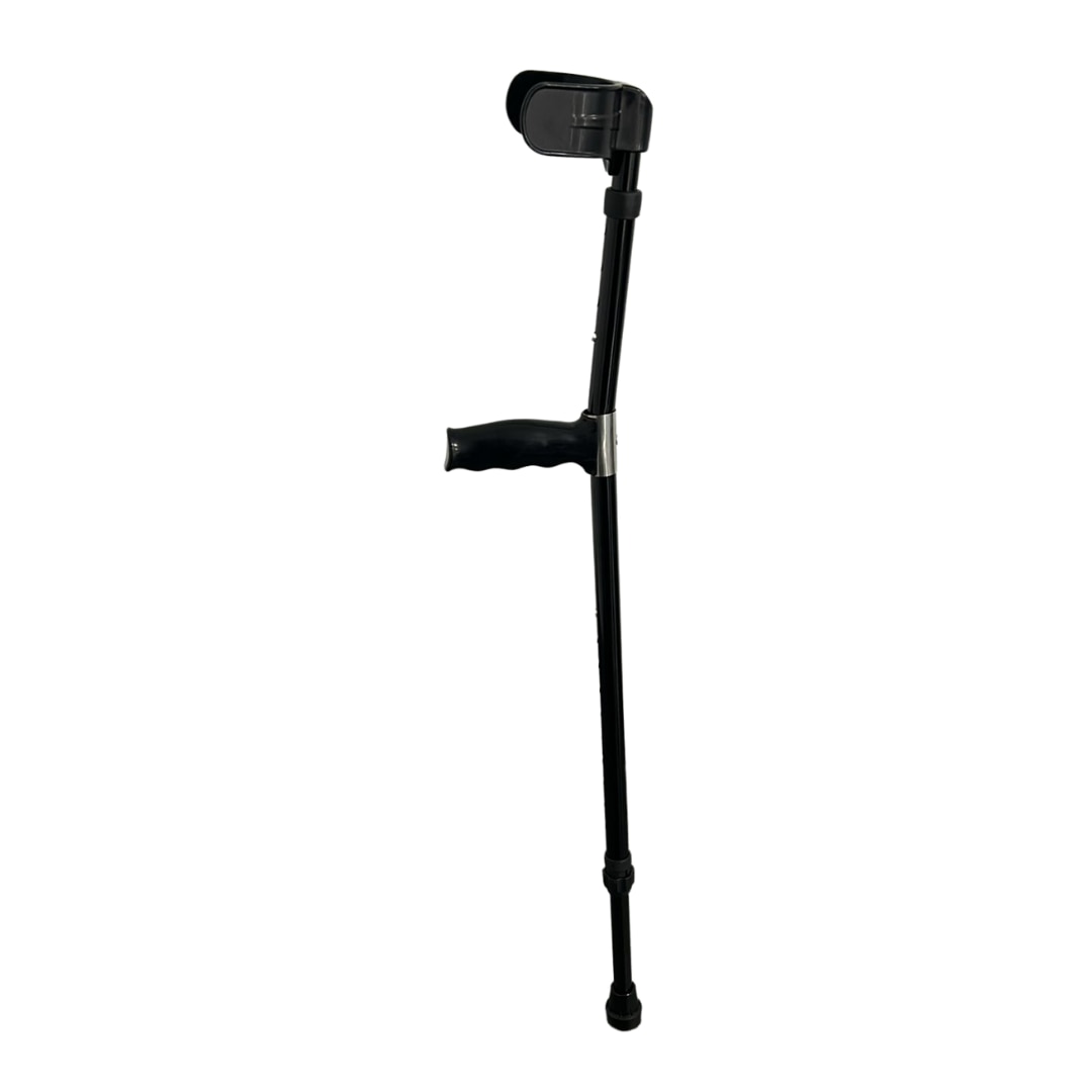 Carja Aluminiu Cu Sprijin Pe Antebrat Aluminiu, Neagra, 1 Buc