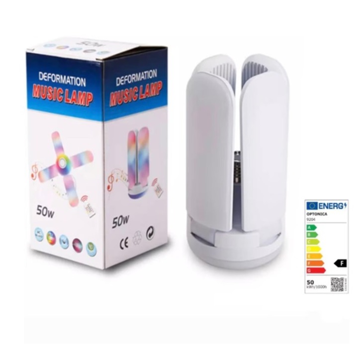 Bec LED cu elice, muzicala, RGB, coshop®, cu diferite culori si telecomanda, bluetooth