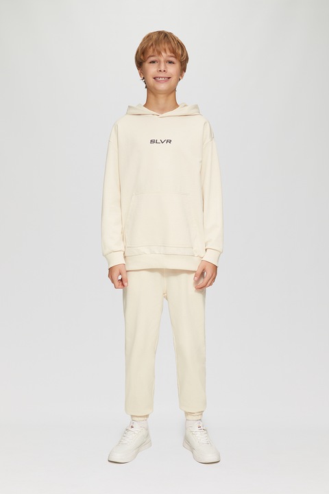 s.Oliver, Feliratos szabadidőnadrág, Krémszín