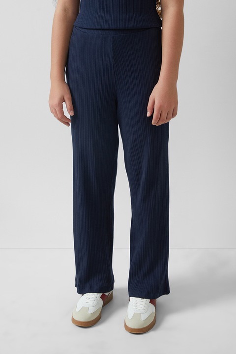 s.Oliver, Magas derekú bordázott nadrág, Tengerészkék, 170-176 CM