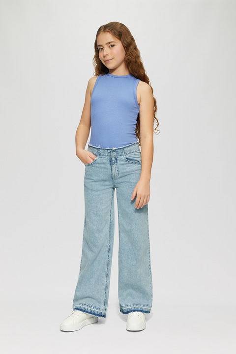 s.Oliver, Bő szárú farmernadrág, Világoskék, 140 CM