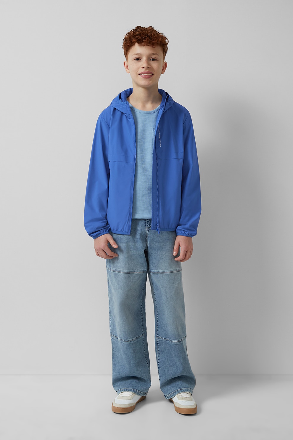 s.Oliver, Tricou cu decolteu la baza gatului, Albastru pastel, 170-176 CM