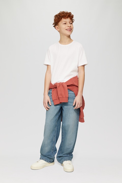 s.Oliver, Relaxed fit farmernadrág zsebekkel, Melange világoskék, 146 CM