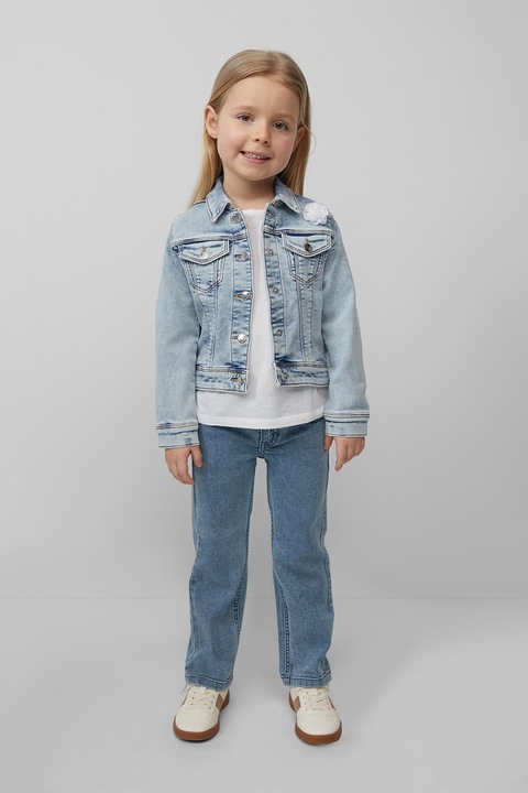 s.Oliver, Straight fit farmernadrág, Melange kék