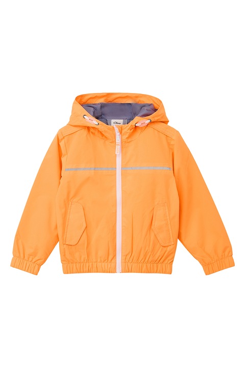 s.Oliver, Jacheta cu buzunare cu clapa si gluga, Portocaliu, 140 CM