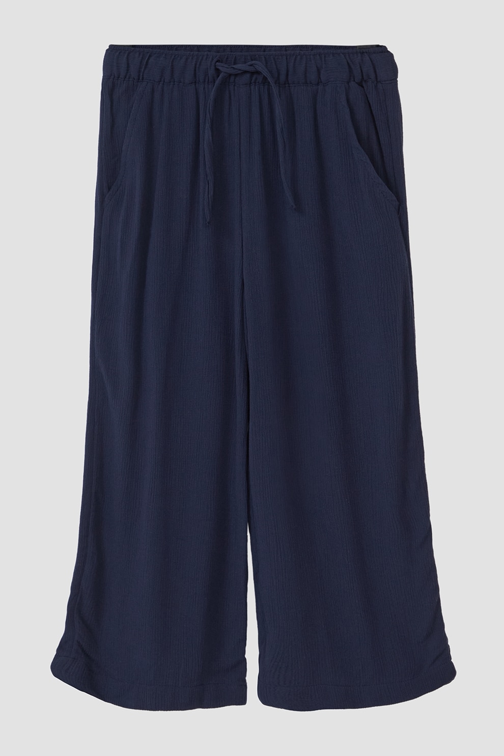 s.Oliver, Pantaloni uni cu croiala ampla, Bleumarin, 128 CM