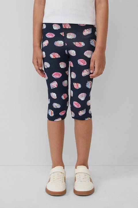 s.Oliver, Pamuttartalmú mintás nadrág, Pasztellrózsaszín/Törtfehér/Tengerészkék