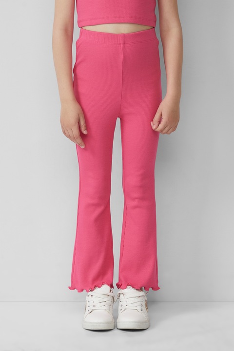 s.Oliver, Bővülő szárú nadrág magas derékrésszel, Pasztellrózsaszín