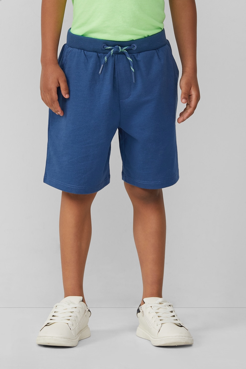 Juneです。 June, Pantaloni scurti cu model uni, Petrol, 116 CM - eMAG.ro