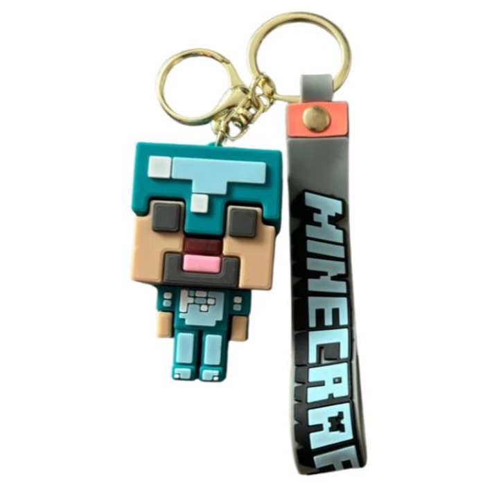 Фигурка на Minecraft, ключодържател, 6 см, многоцветна