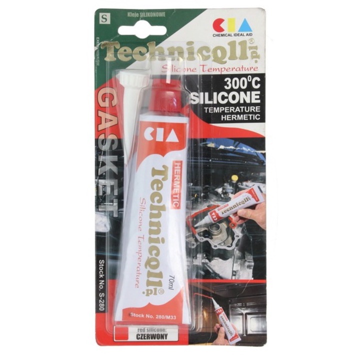 Silicon de etansare rosu, tub 70 ml, -60/300°C
