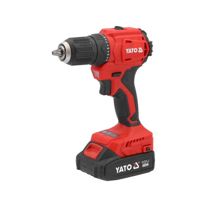 YATO Акумулаторен винтоверт 18V Li-Ion, 2 Ah, 45 Nm
