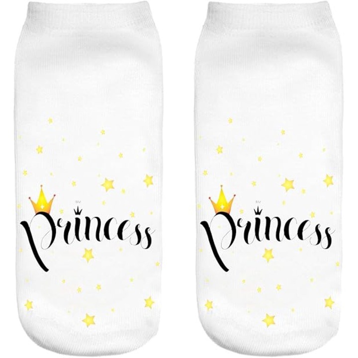 Rövid, mintás sportzokni, 36-40-es méret, Princess