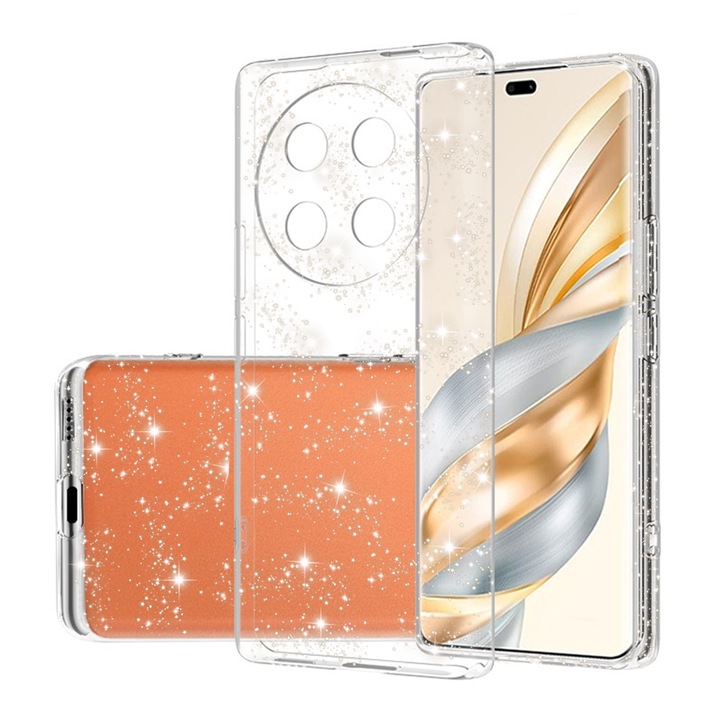 Калъф за Honor Magic 7 Lite Daden® SparkleSkin, удароустойчив, премиум качество, прозрачен