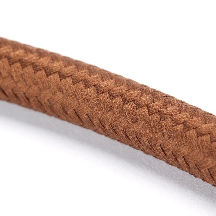 Függesztő kábel, textil, 3x0, 75 mm², 1 m, barna ORION