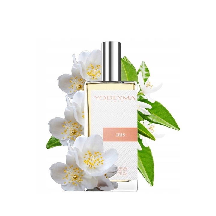 Yodeyma Iris Apa de parfum pentru femei, nuante de iasomie, azahar si chihlimbar alb, pentru femeia sofisticata si rafinata, 50ml