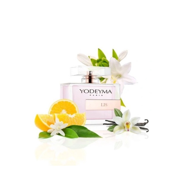 Yodeyma Lis Apa de parfum pentru femei, nuante de azahar, nardo si vanilie, imbina senzualitatea si delicatetea, 100ml