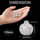 Set 100 lumini LED pentru baloane ASDIIT®, pentru petreceri, aniversari, nunta, Craciun, Halloween, alimentare cu baterii, alb cald