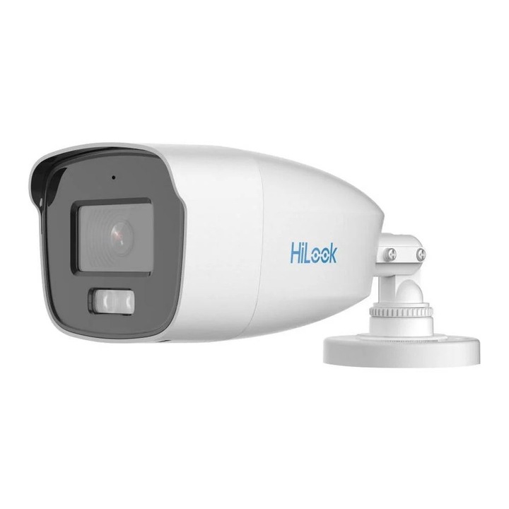 Camera de supraveghere pentru exterior, HDTVI, Hikvision HiLook ColorVu THC-B259-MS(3.6mm), 3K, 3.6mm, LED alb 40 m, IP66, metal