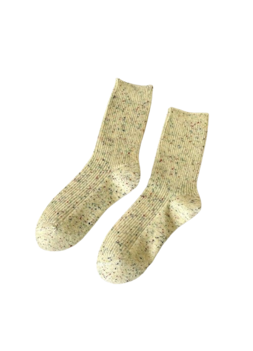 Női zokni, pamut, sárga, 35-39EU