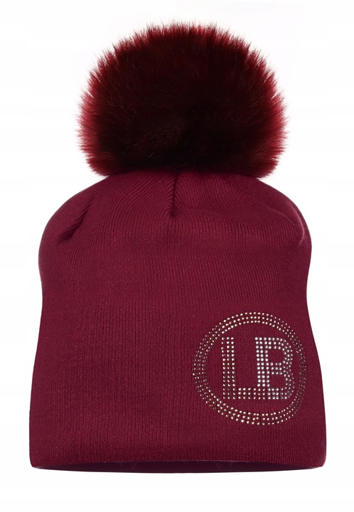Caciula dama LaBartti, beanie cu pompon, roz, universal