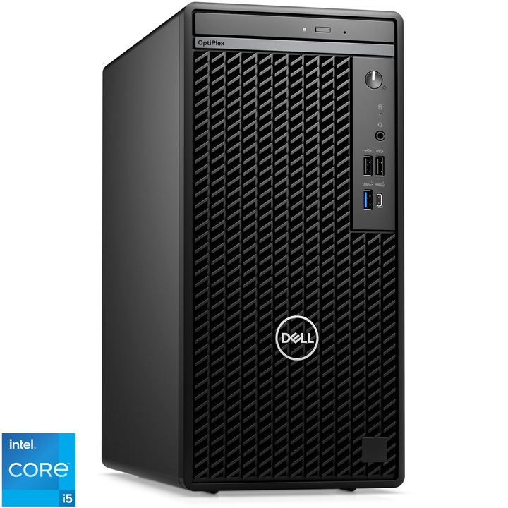 Настолен компютър Dell OptiPlex 7020 Tower,Intel® Core™ i5-14500, 16GB DDR5, 512GB SSD, Intel® UHD Graphics 770, Ubuntu, Black,