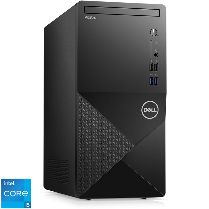 Настолен компютър Dell Tower Vostro 3030 MT, Intel® Core™ i5-14400F, 16GB DDR5 RAM, 1TB SSD, NVIDIA GeForce RTX 4060 8GB GDDR6, Ubuntu, Black