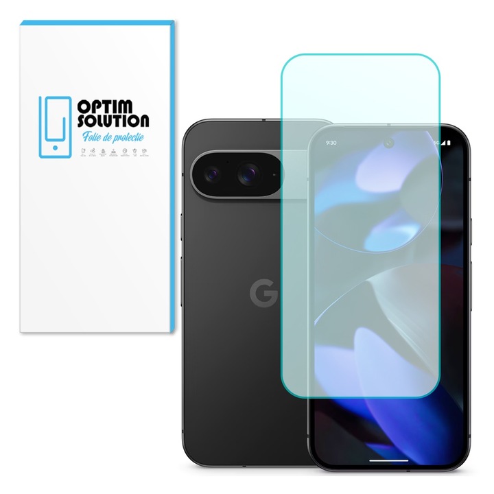 NobleWispy 2.5D edzett üvegfólia Google Pixel 9/9 Pro telefonhoz, Optim Solution, Nagy pixel felbontás, eredeti vizuális élmény, 9 órás ellenállás, fejlett érintésérzékenység, robbanásbiztos, optimális védelmi technológia, ujjlenyomat-mentes, átlátszó